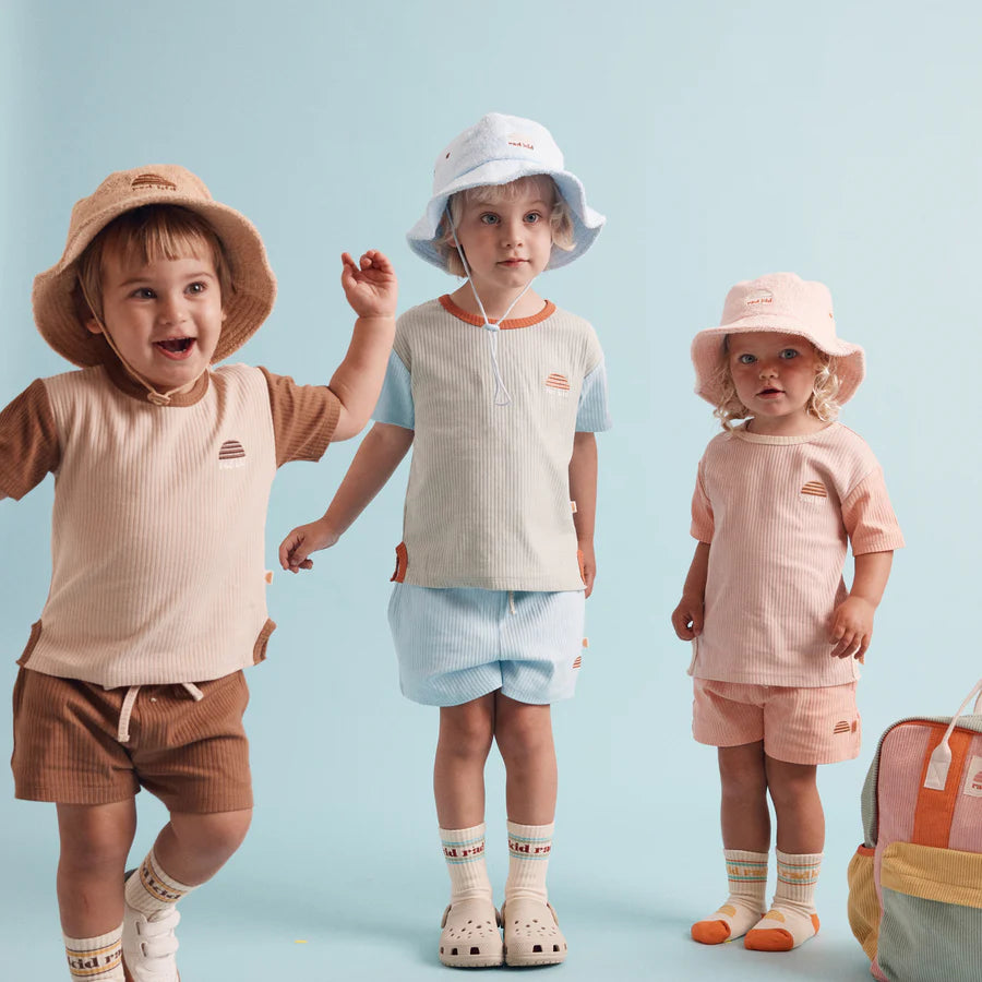 Kids wearing Rad Kid Terry Hats by Banabae