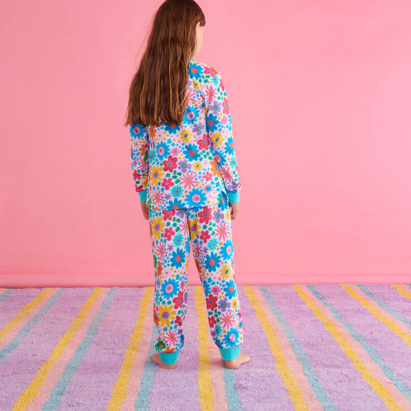 girls flower pyjamas from kip and co