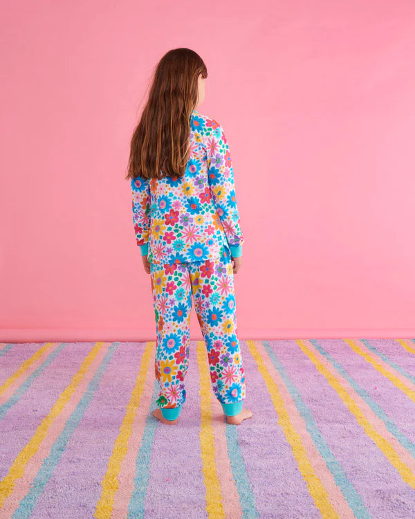 girls flower pyjamas from kip and co