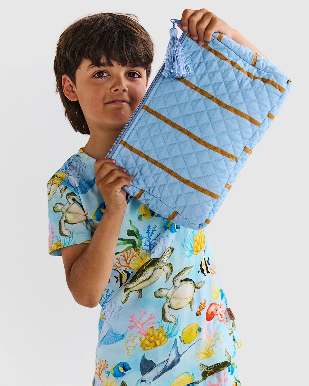 Kip & Co Reef Life Kids Organic Cotton Short Sleeve Tee & Short Pyjama Set