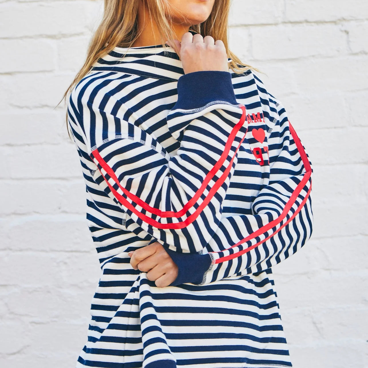 Hammill & Co Jumper with navy stripes