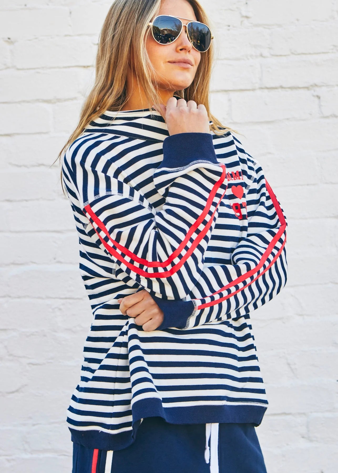 Hammill & Co Jumper with navy stripes