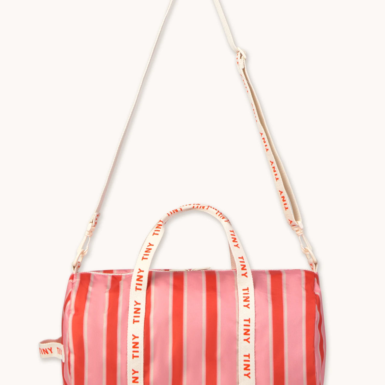 Retro Stripes Duffle Bag Pink by Tiny Cottons