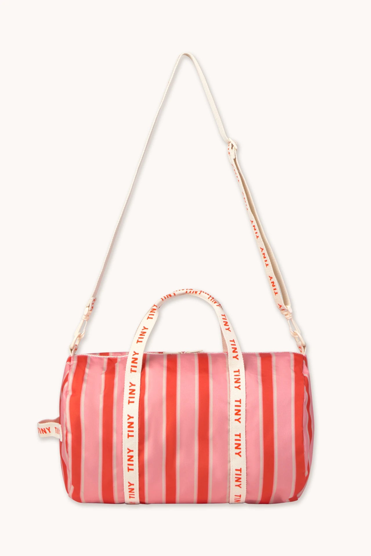 Retro Stripes Duffle Bag Pink by Tiny Cottons
