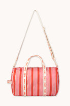Retro Stripes Duffle Bag Pink by Tiny Cottons