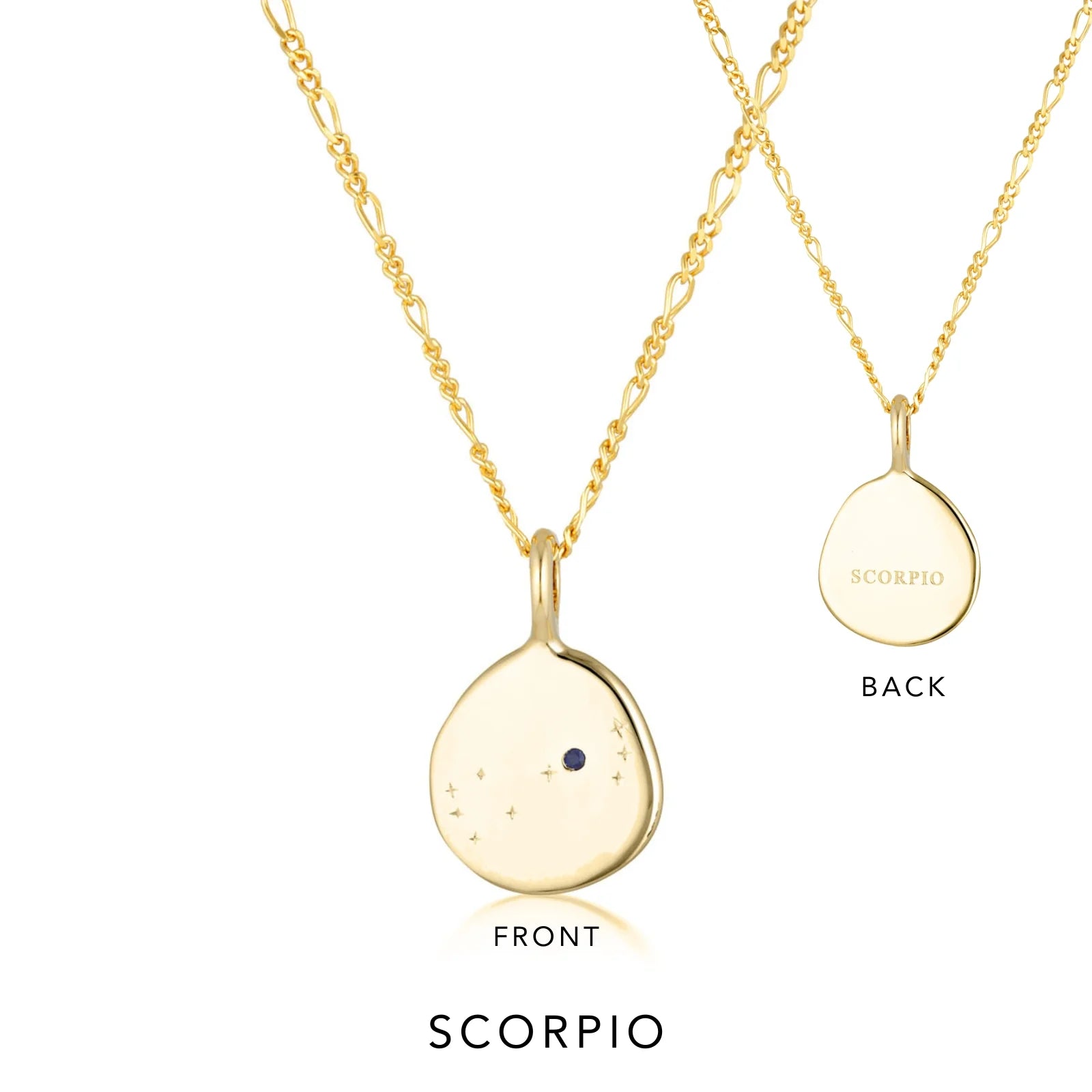 Zodiac Scorpio Necklace Gold by Linda Tahija