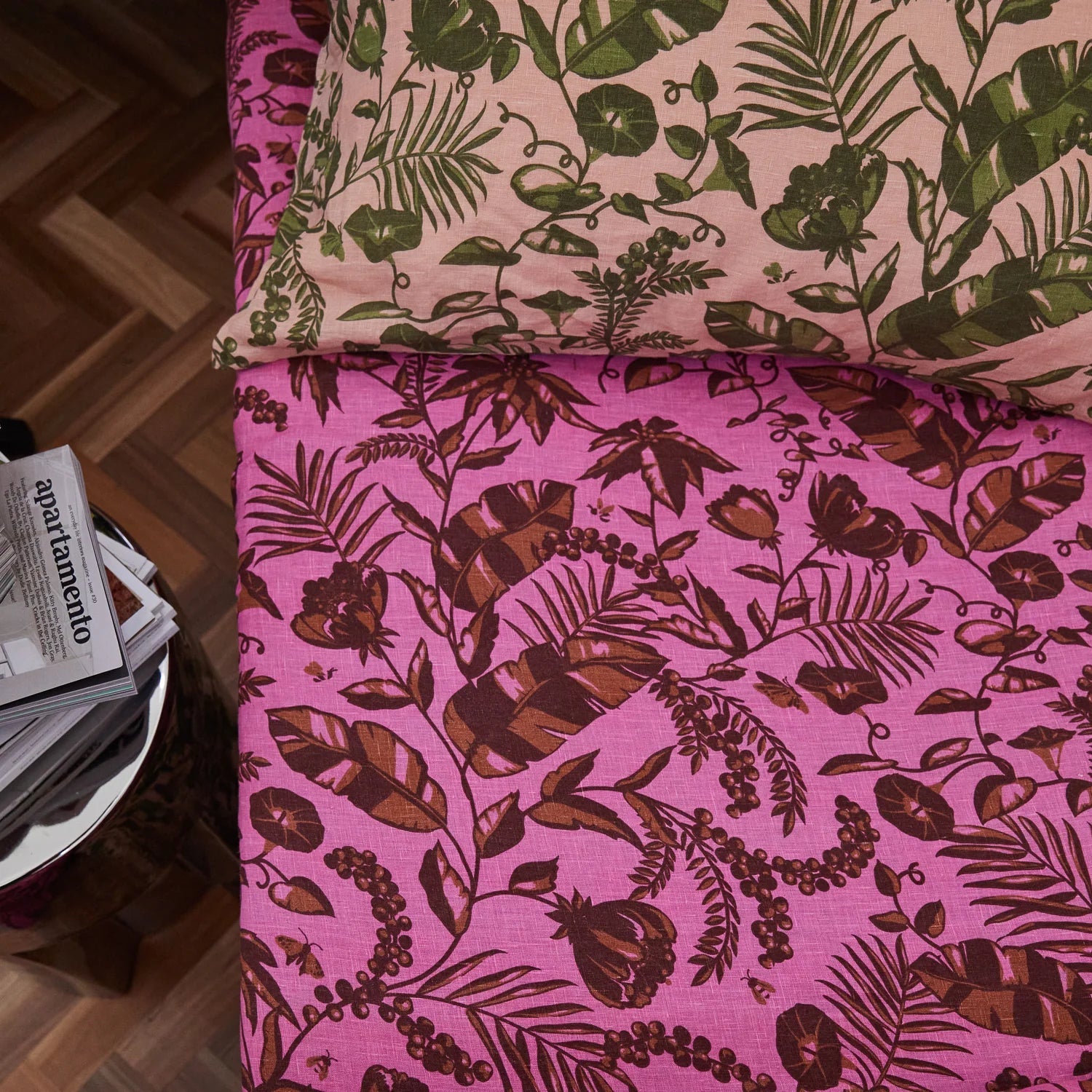 Safia Linen Sheets Tiramisu Flat Sheet by Sage & Clare