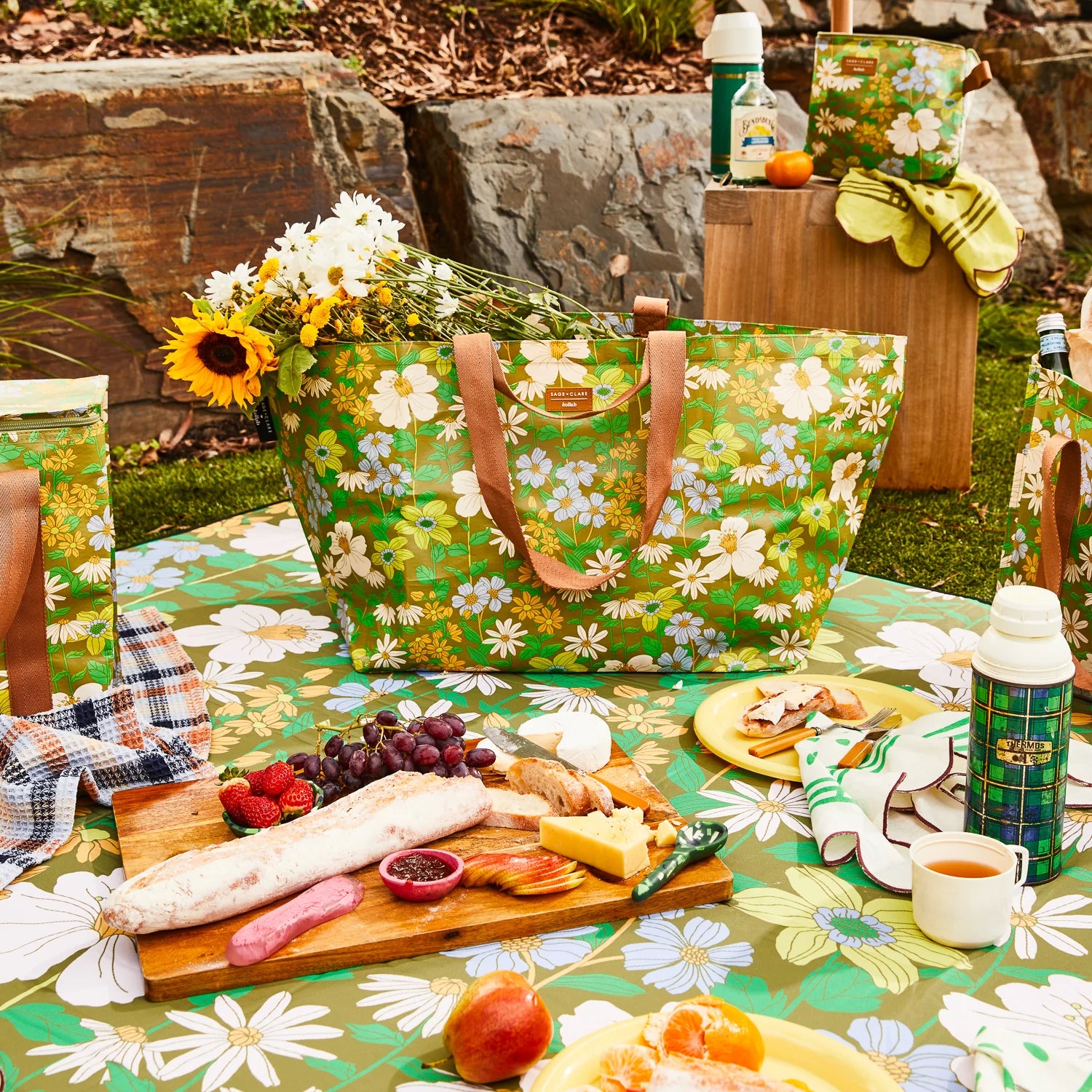 Kollab X Sage&Clare Beach Bag - Floria by