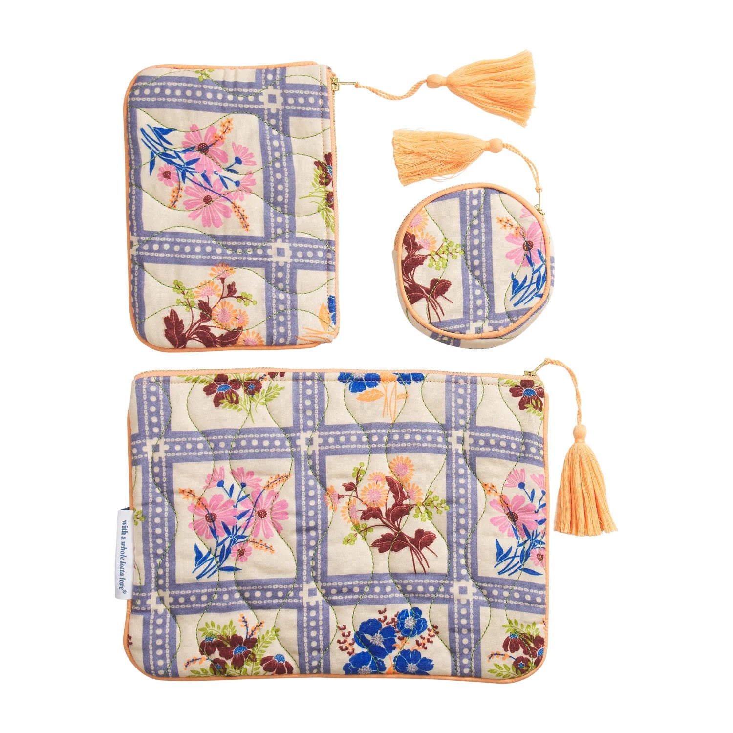 Charita 3 piece pouch set from Sage and Clare