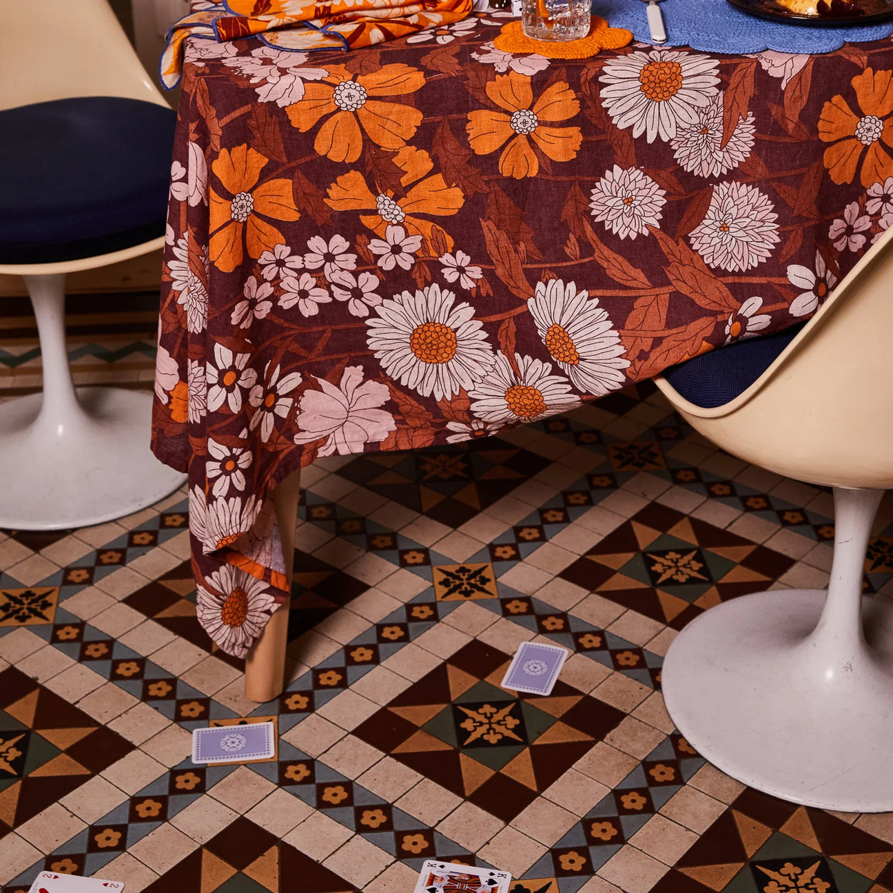 Retro print tablecloth by Sage and Clare