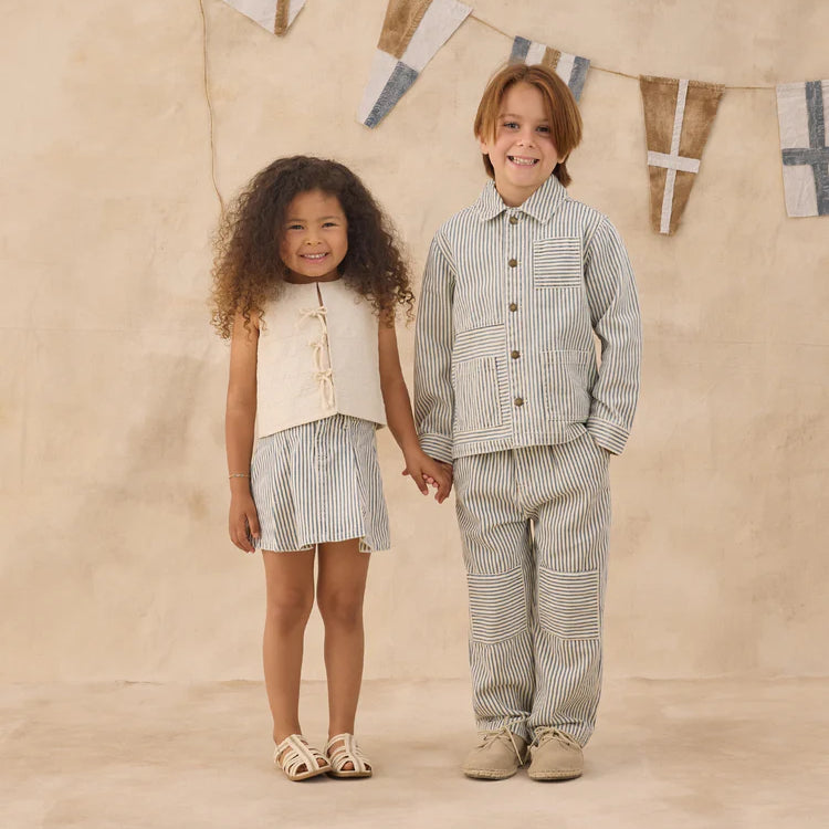 cream coloured girls Sailor Top Natural by Rylee & Cru