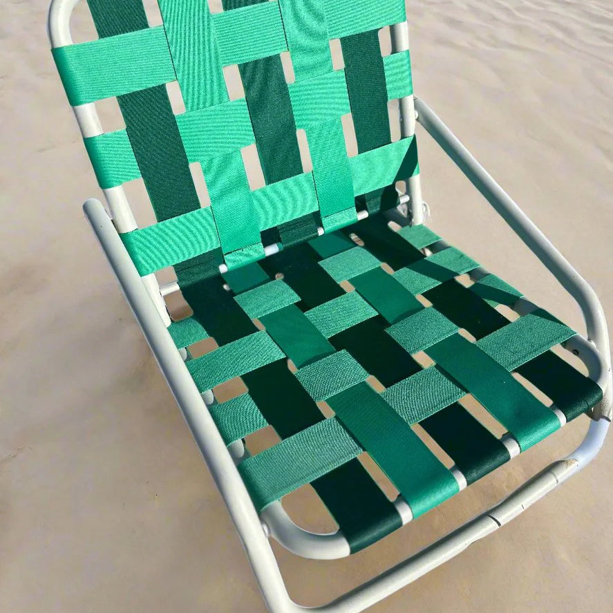 Salty Shadows Green recline beach chair
