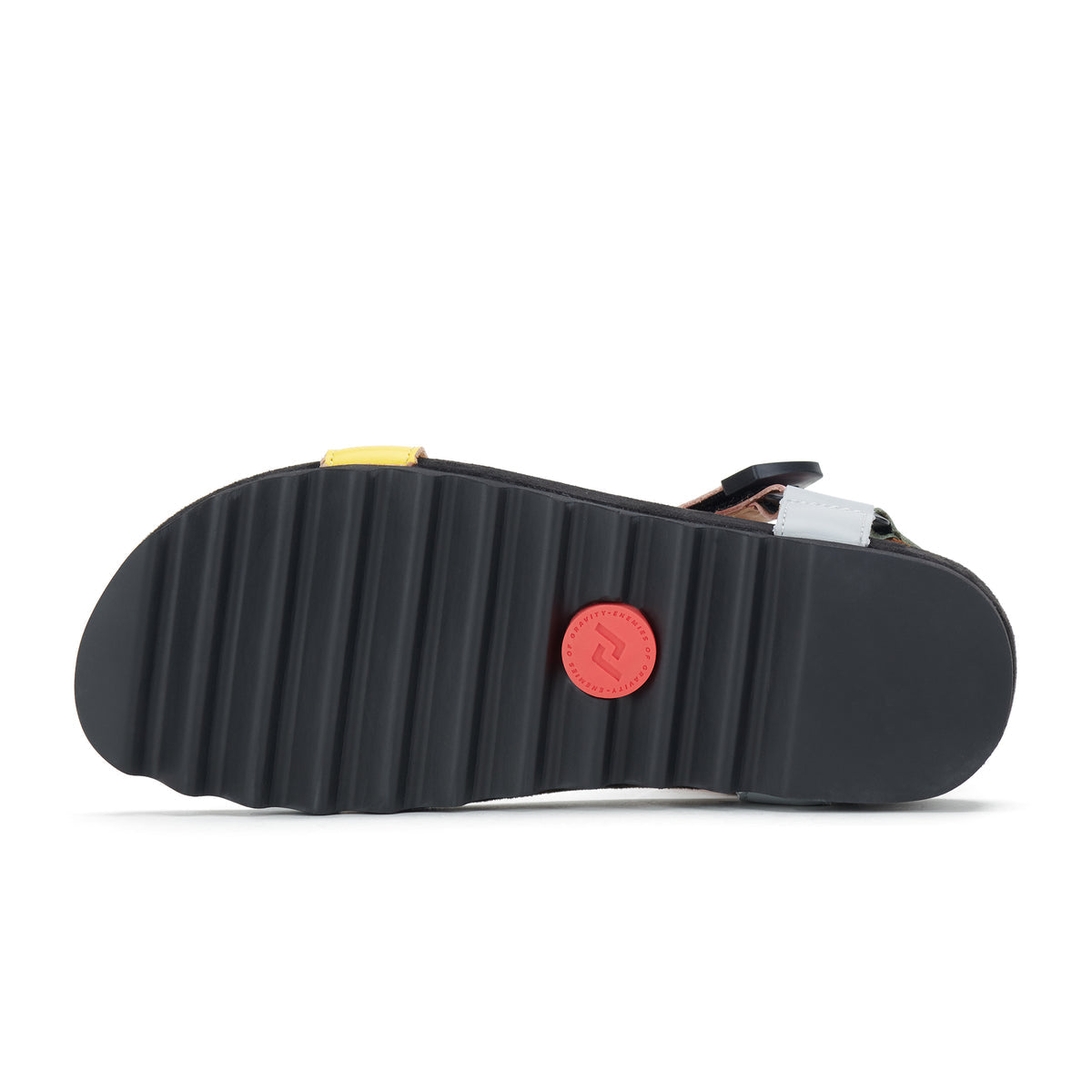 black sole details of Sandal Tooth Wedge Citrus Splash by Rollie