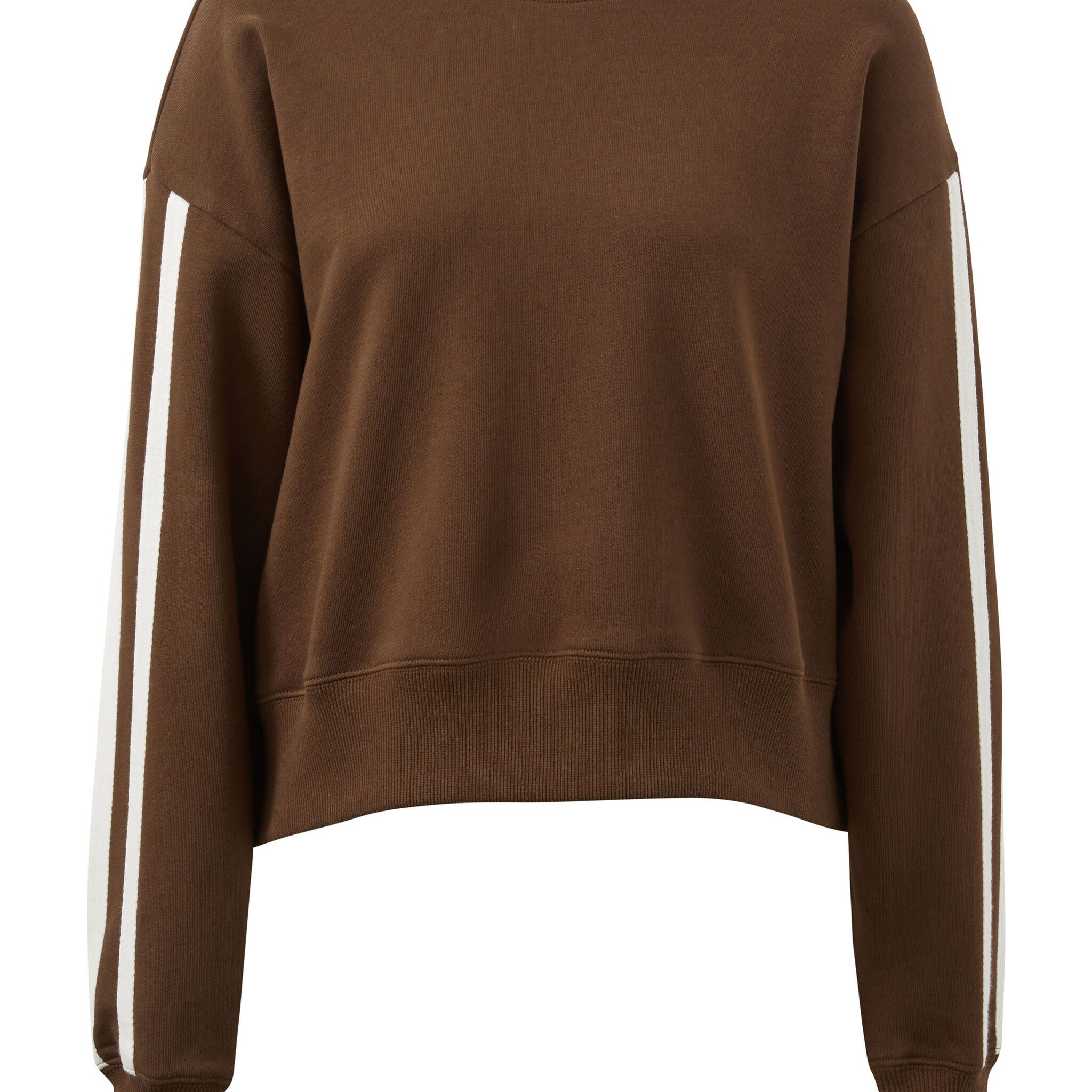 Sasha Sporty Slouchy Crew - Chocolate Side Stripe by Ceres Life