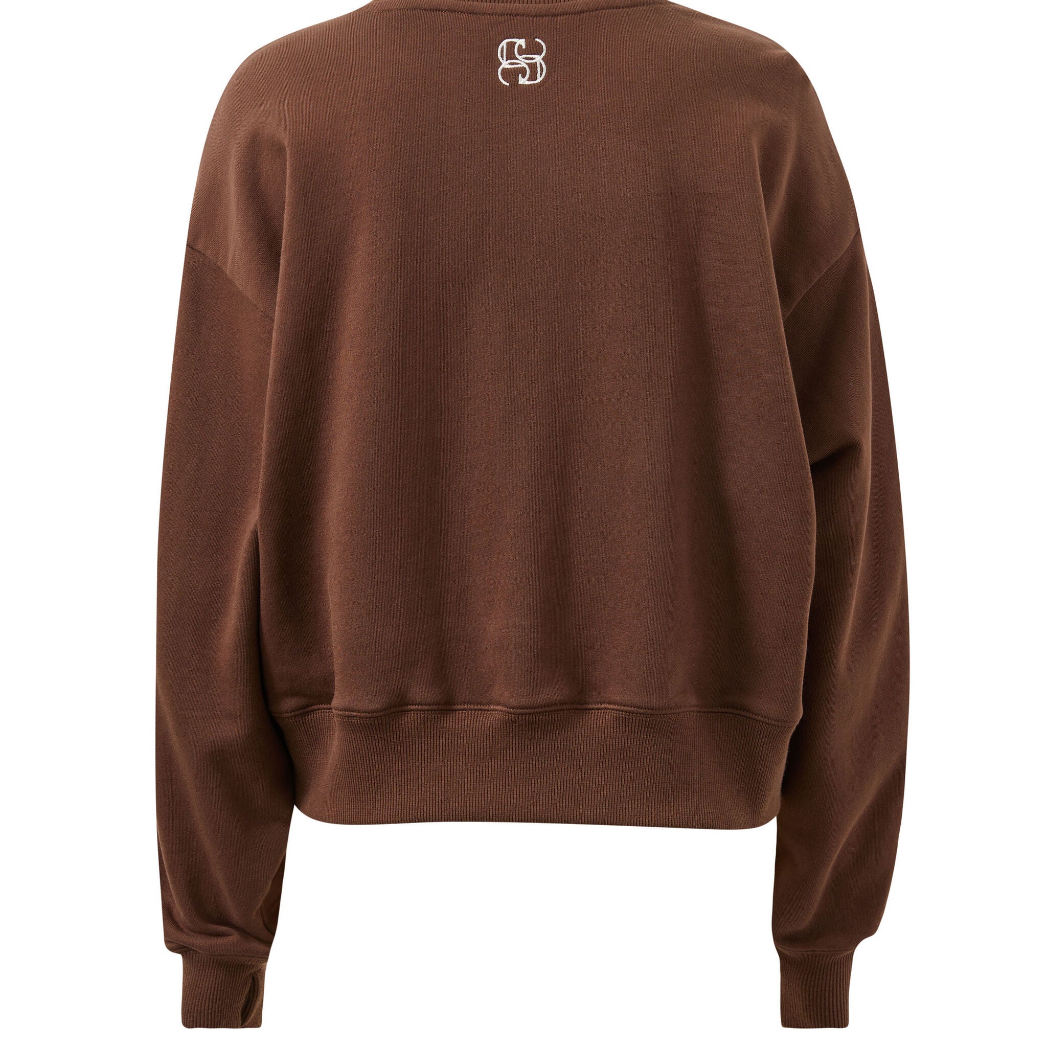 Sasha Sporty Slouchy Crew - Chocolate Side Stripe by Ceres Life