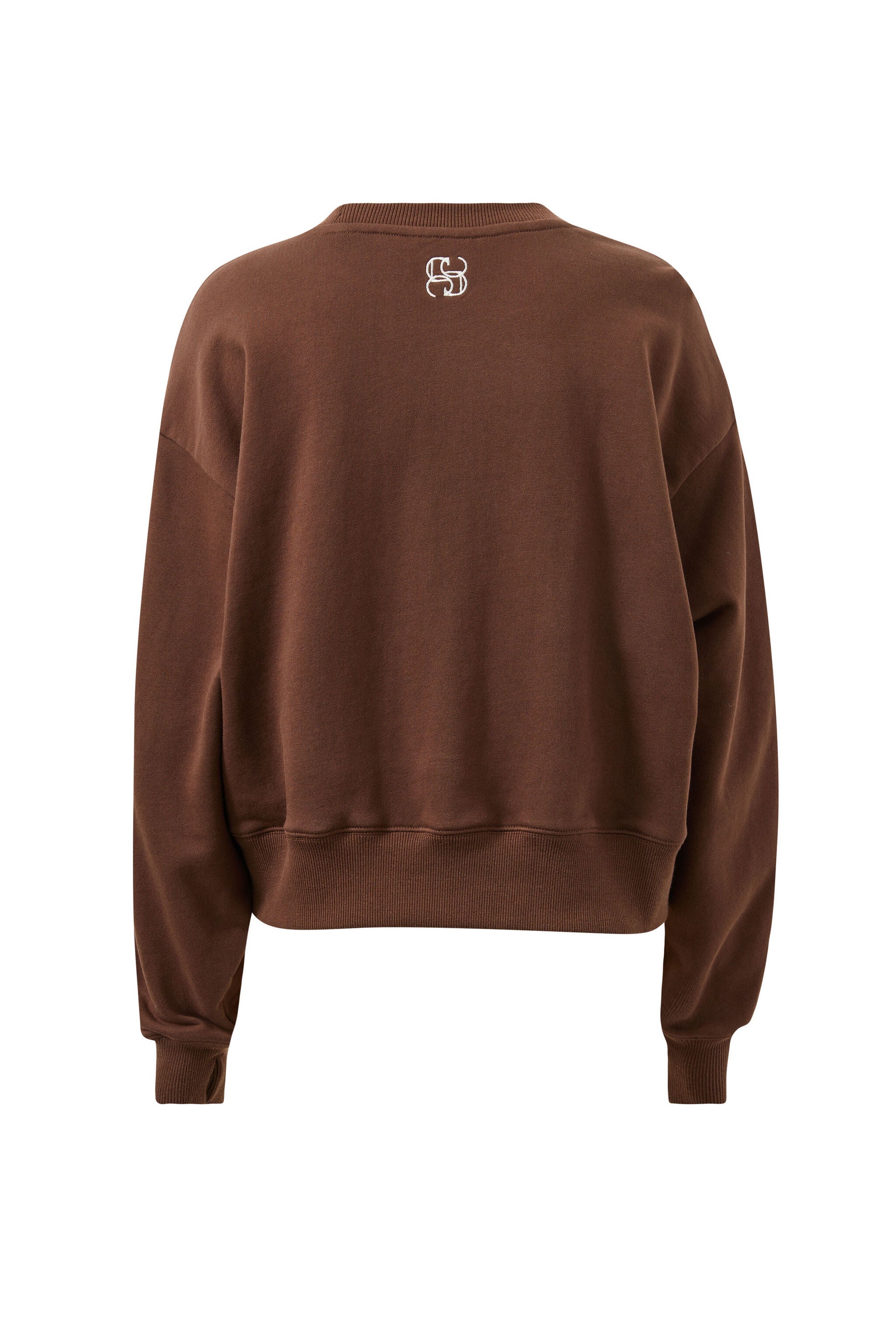 Sasha Sporty Slouchy Crew - Chocolate Side Stripe by Ceres Life