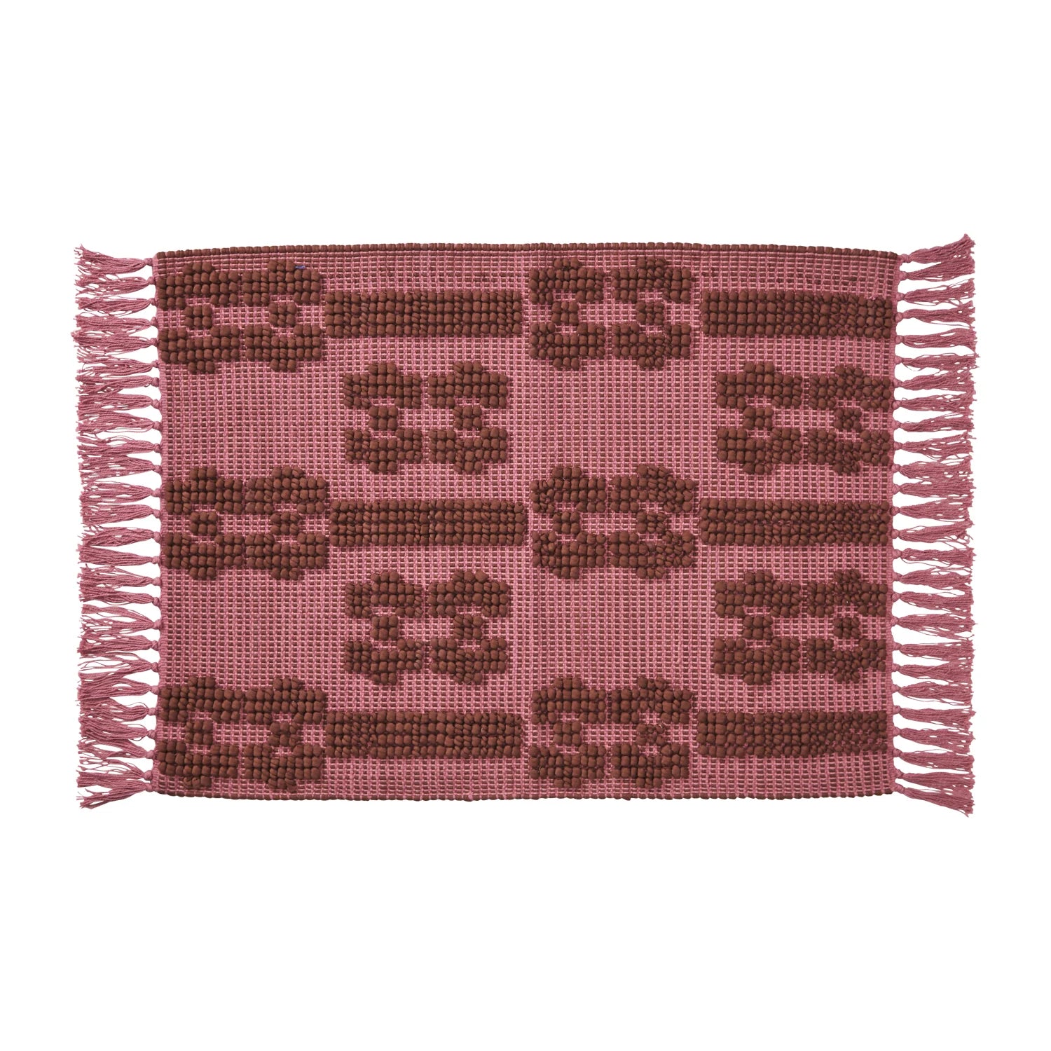 Sawa cotton bathmat in rosewater colour by Sage and Clare