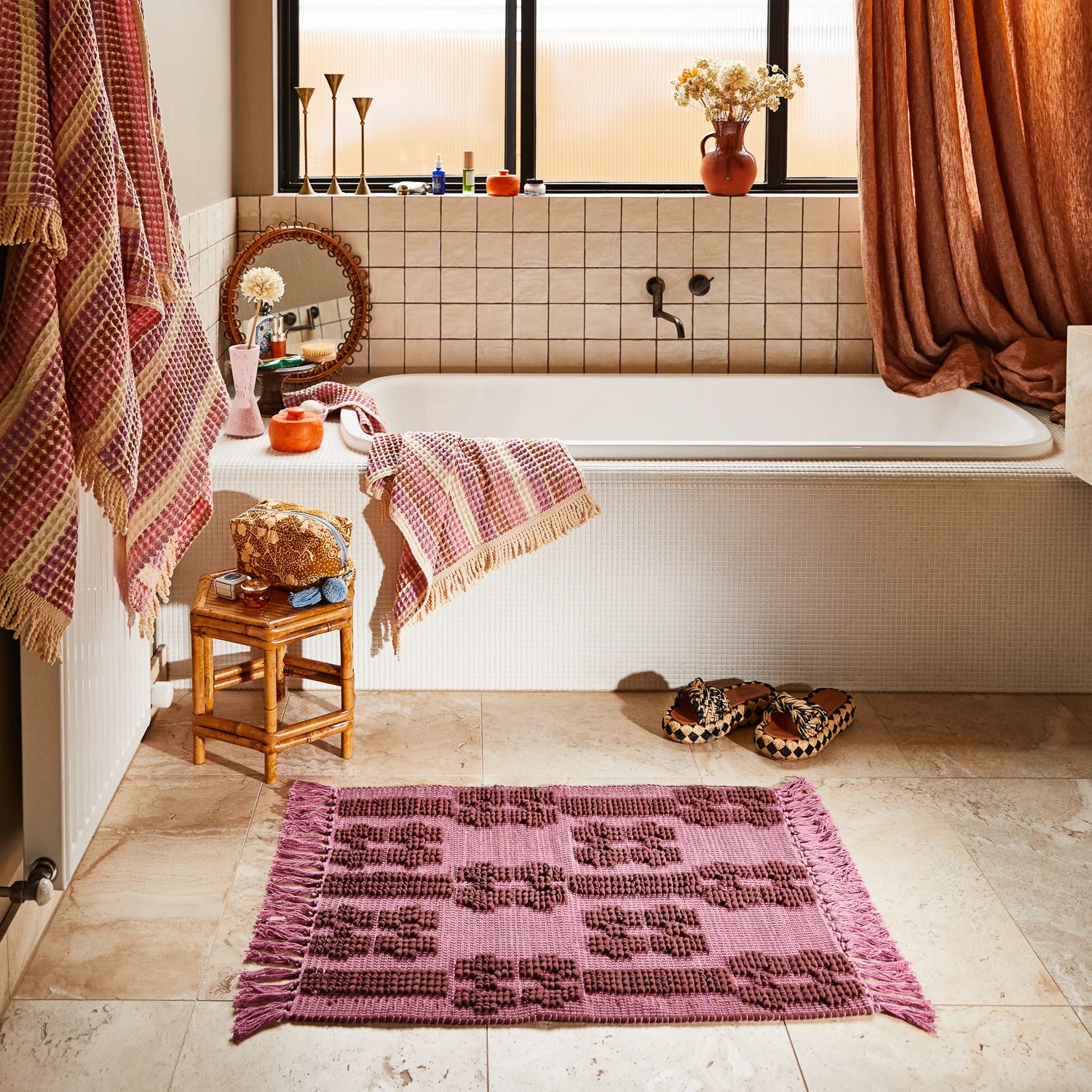 sawa cotton bath mat by sage and Clare