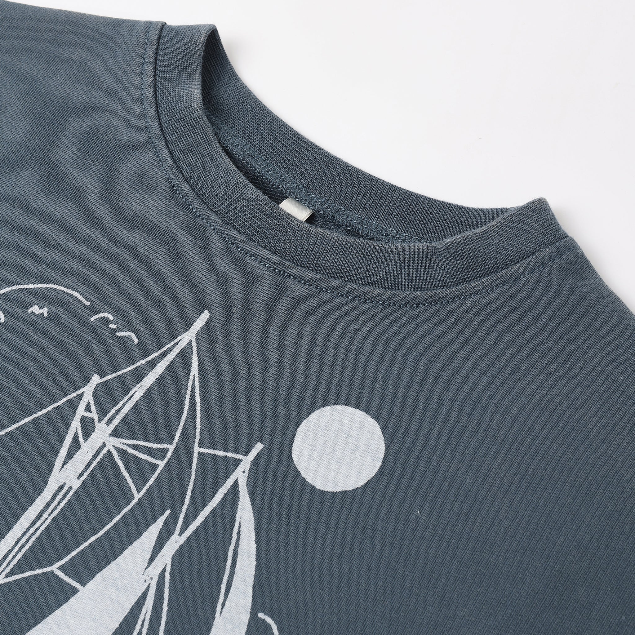 Close up of neckline on the Seas The Day Sweatshirt | Rylee + Cru