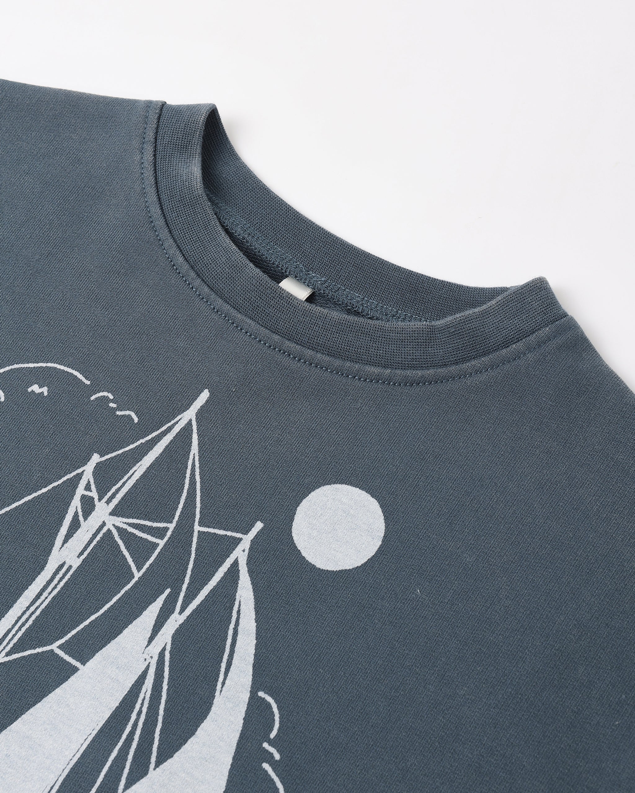 Close up of neckline on the Seas The Day Sweatshirt | Rylee + Cru