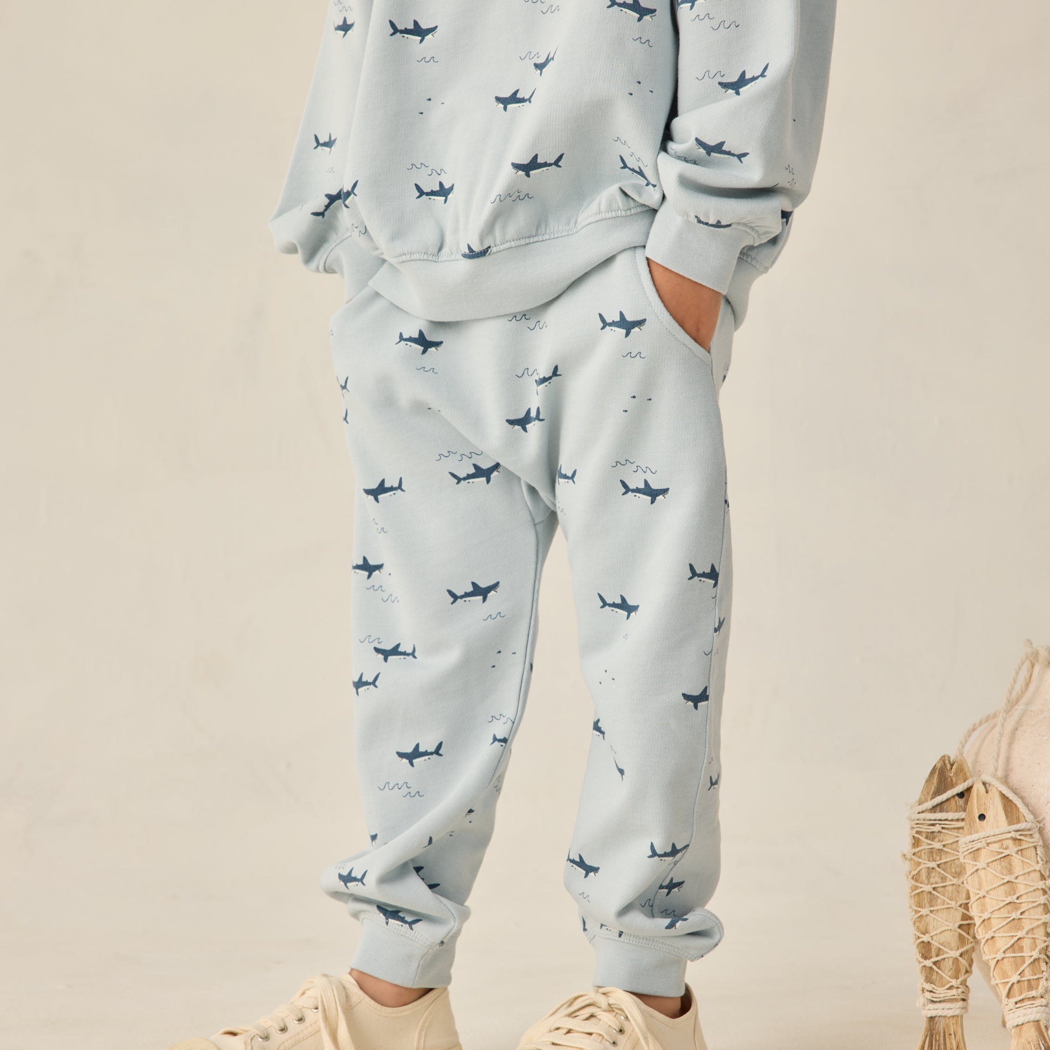 Sweatpant sharks | Rylee + Cru