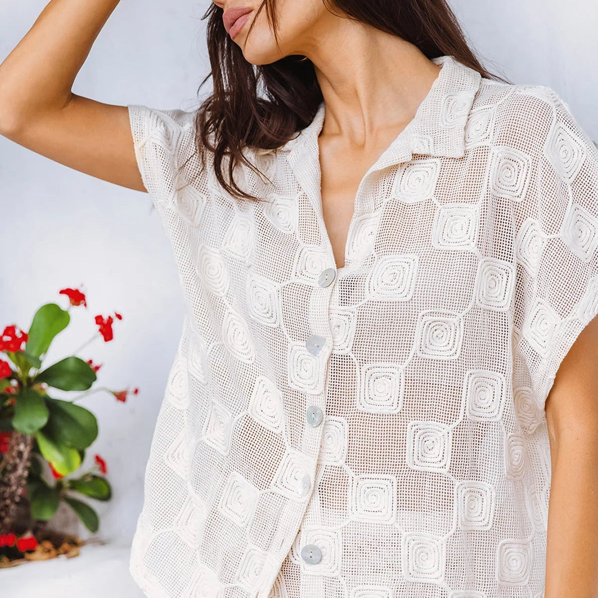 Sierra Shirt Blanc by Nine Lives Bazaar