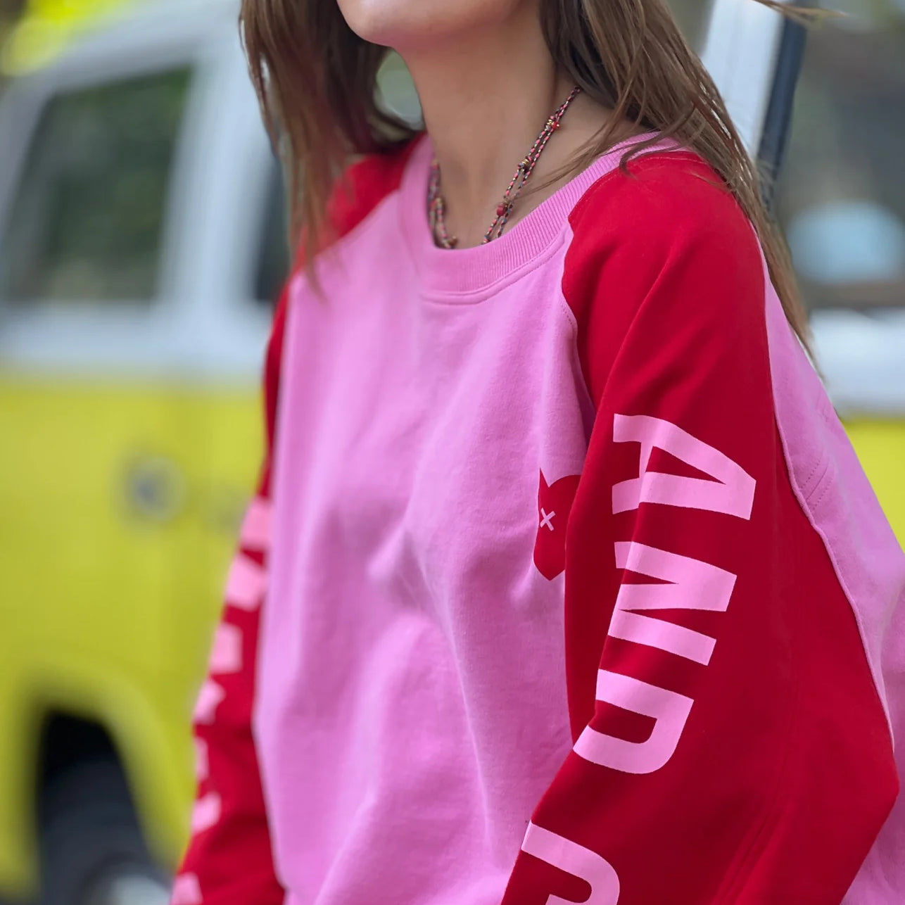 Pink and red Hammill & Co jumper