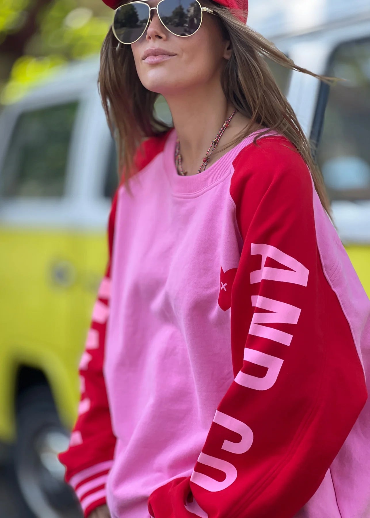 Pink and red Hammill & Co jumper