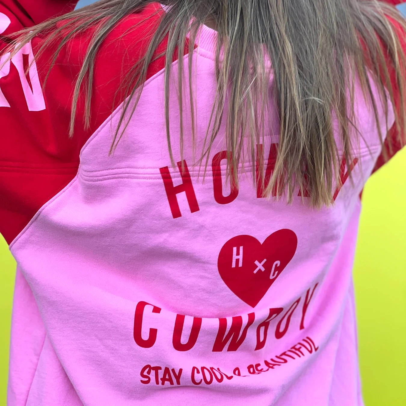 Oversized ski sweater by Hammill & Co - pink/red