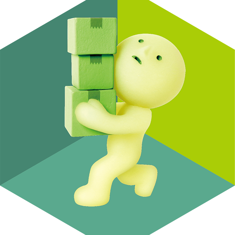 Smiski carrying boxes