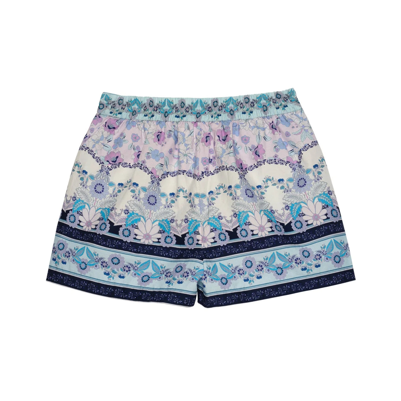 Somerset Shorts by Tutu Du Monde in blue with vintage pattern