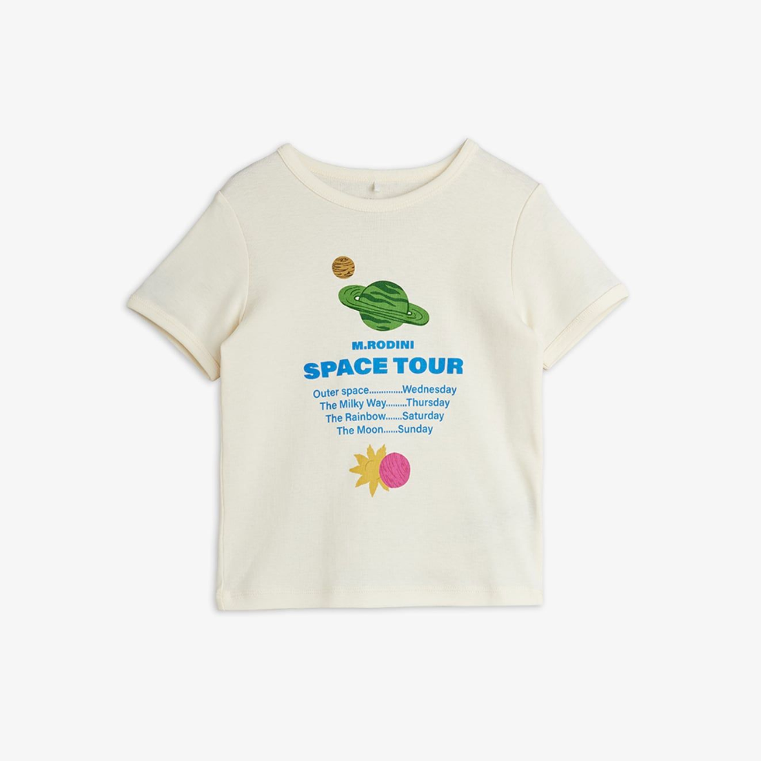 Space Tour T-Shirt - Off White | Mini Rodini