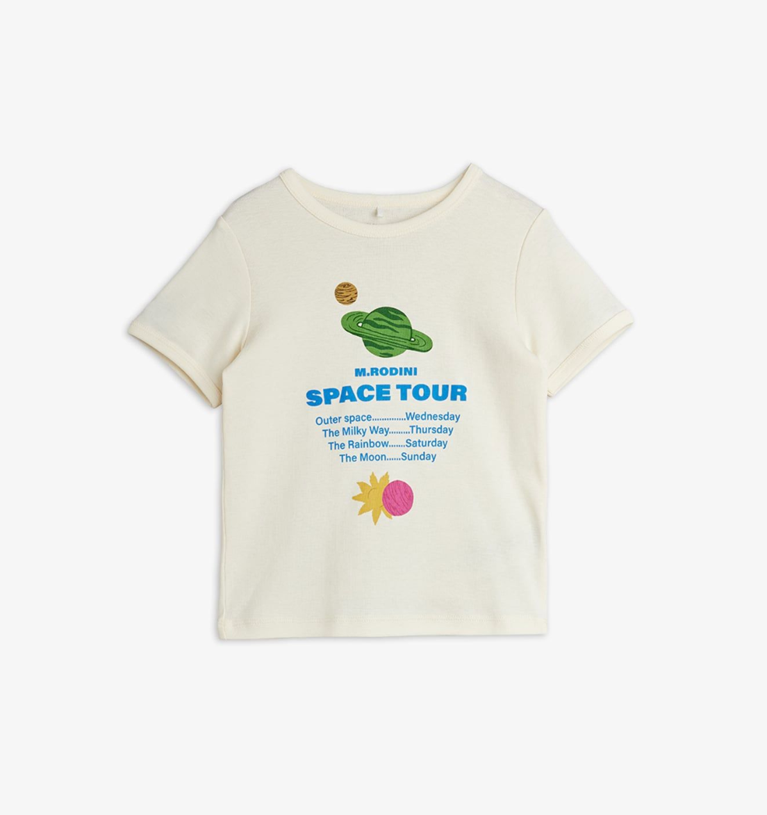 Space Tour T-Shirt - Off White | Mini Rodini