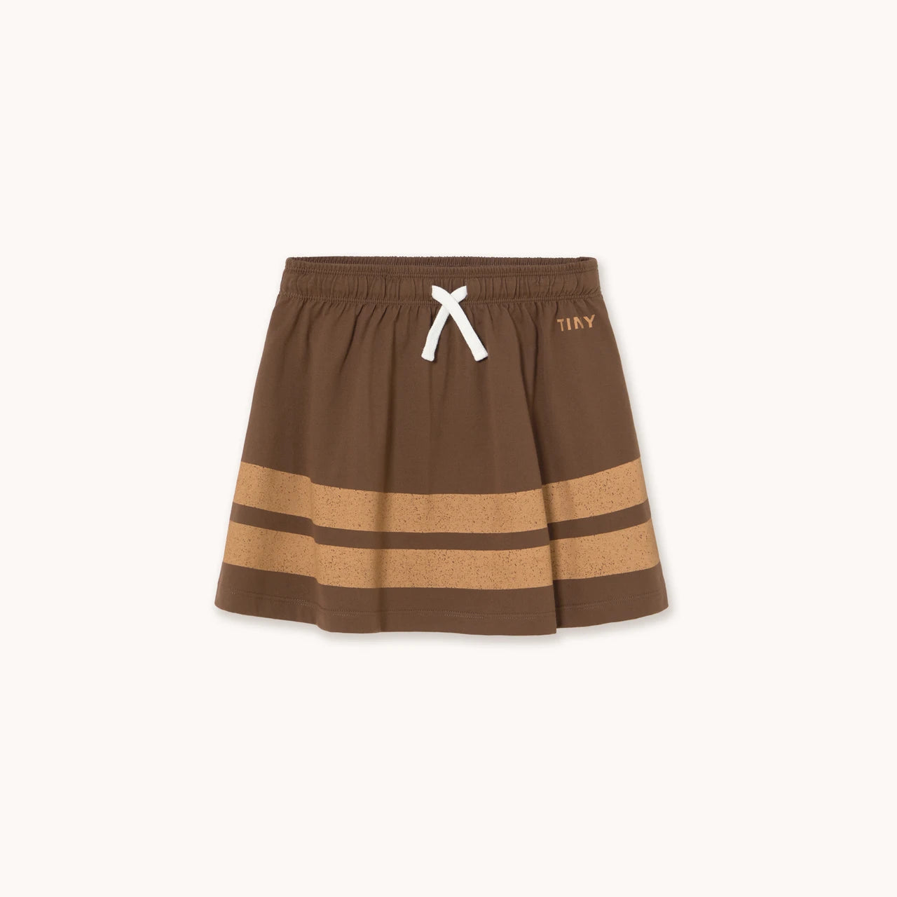 Stripes logo skirt dark brown by Tiny Cottons
