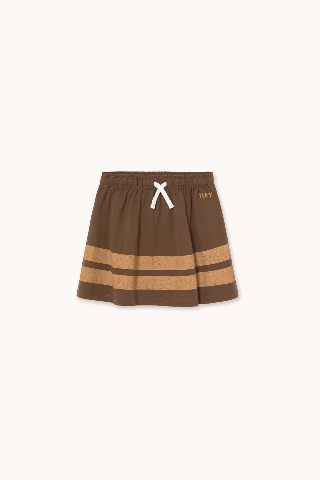 Stripes logo skirt dark brown by Tiny Cottons