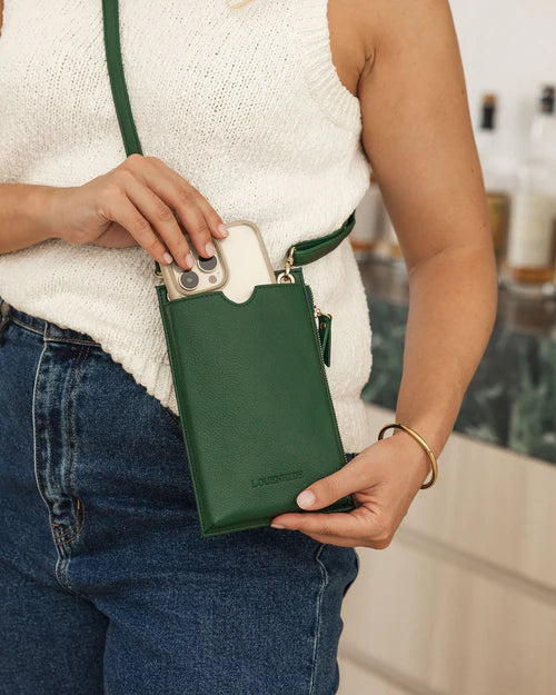 suki phone bag forest green