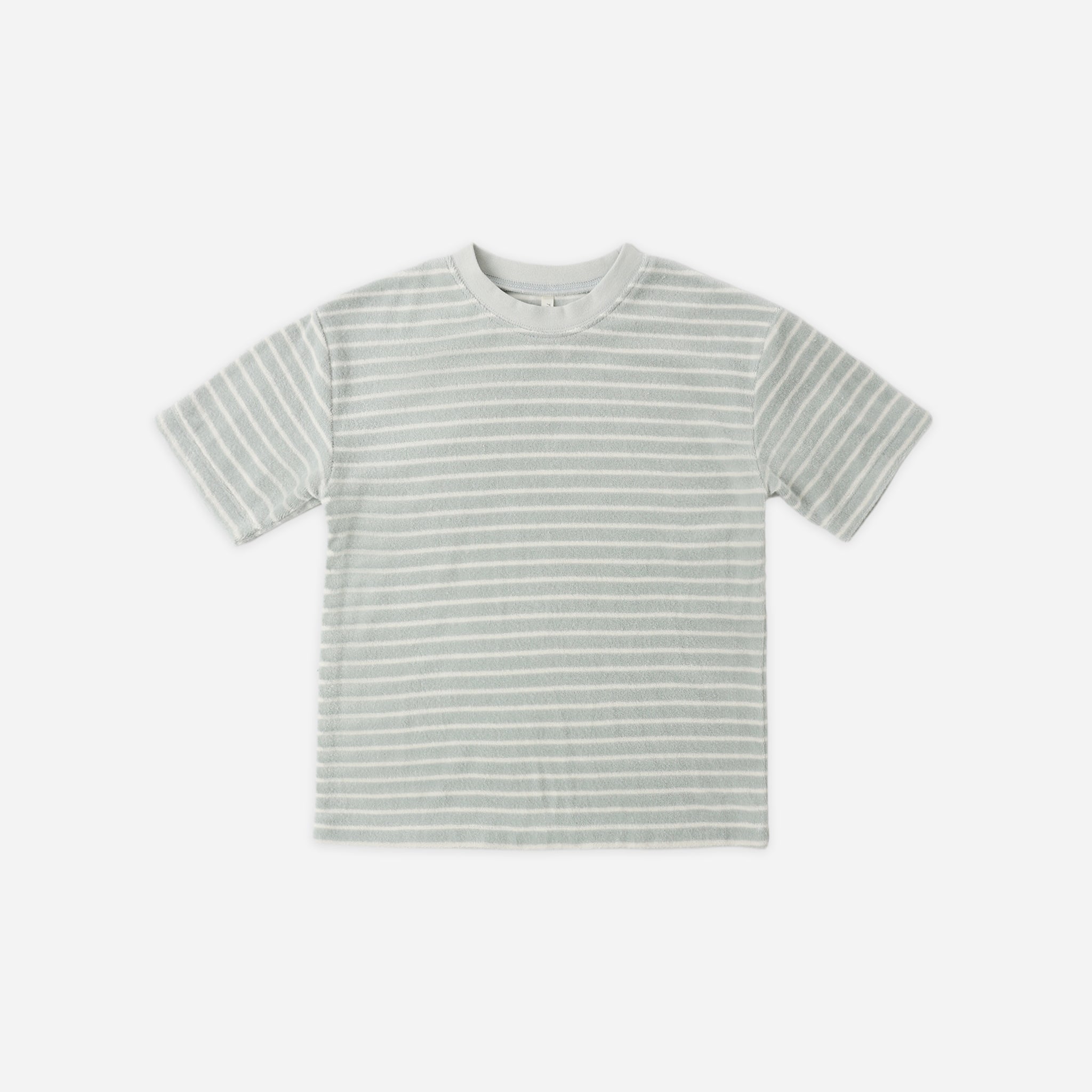 Terry Relaxed Tee Seafoam Stripe | Rylee + Cru