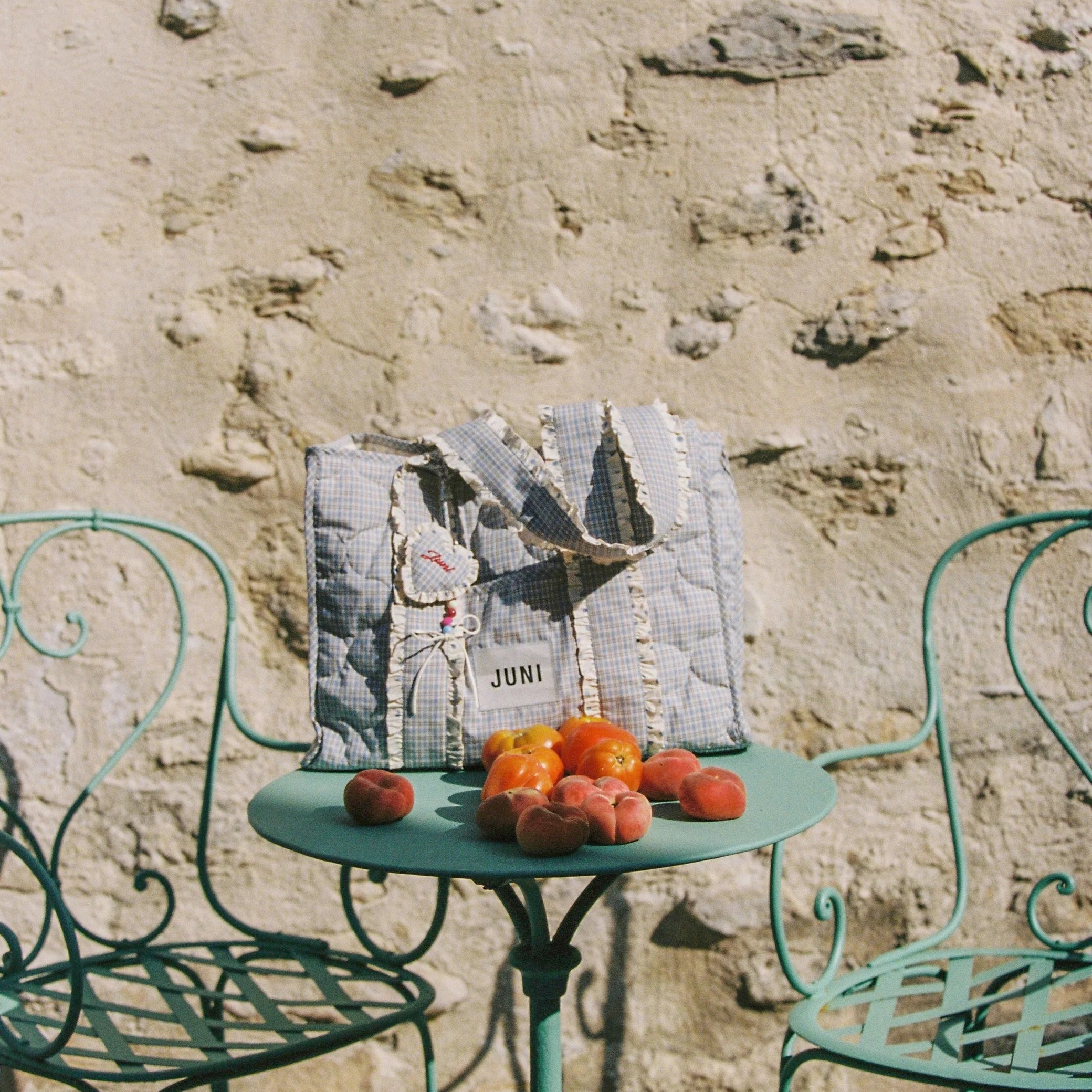 The Everything Bag - Blue Check - Juni