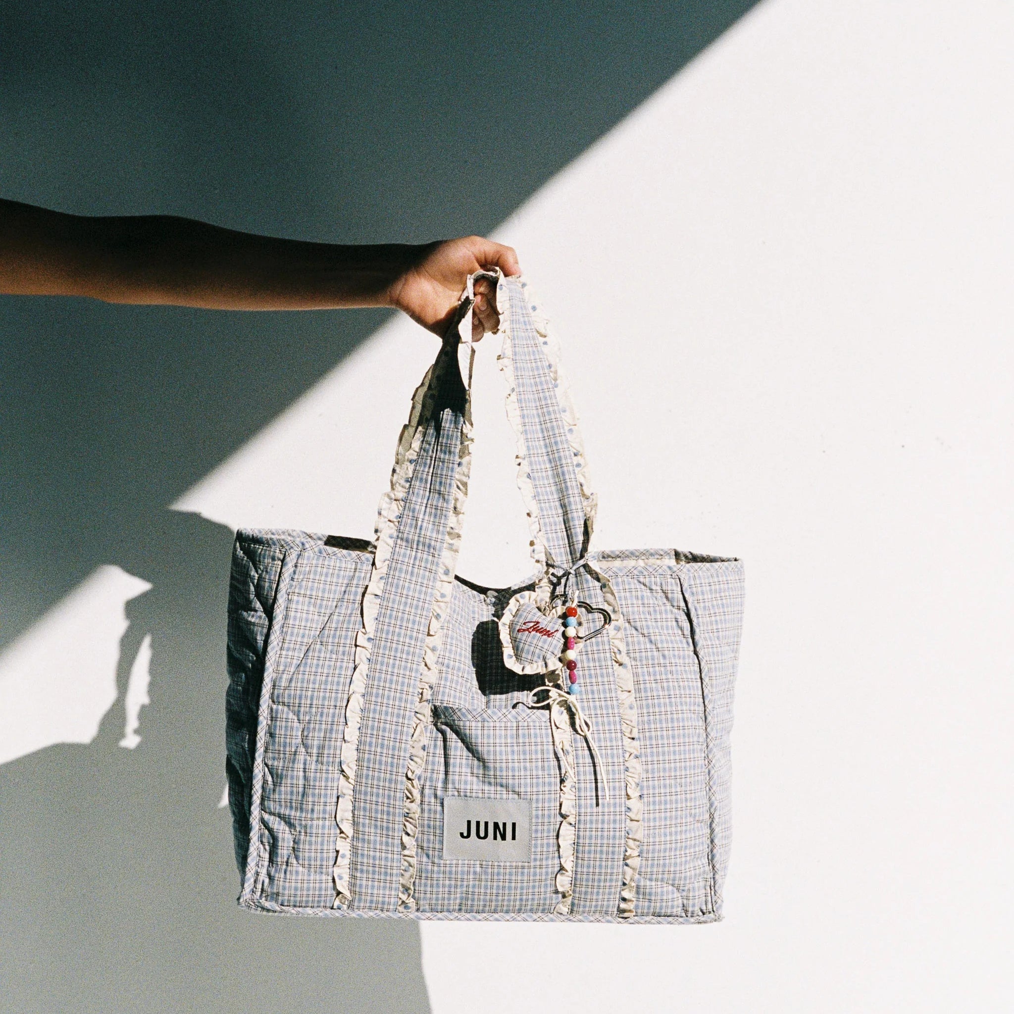 The Everything Bag - Blue Check - Juni