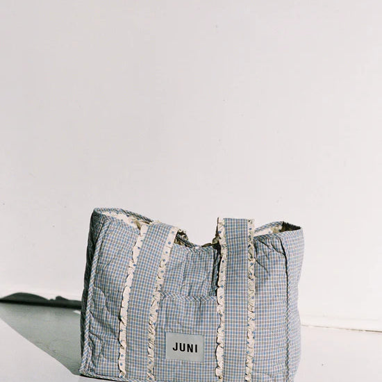 The Everything Bag - Blue Check - Juni