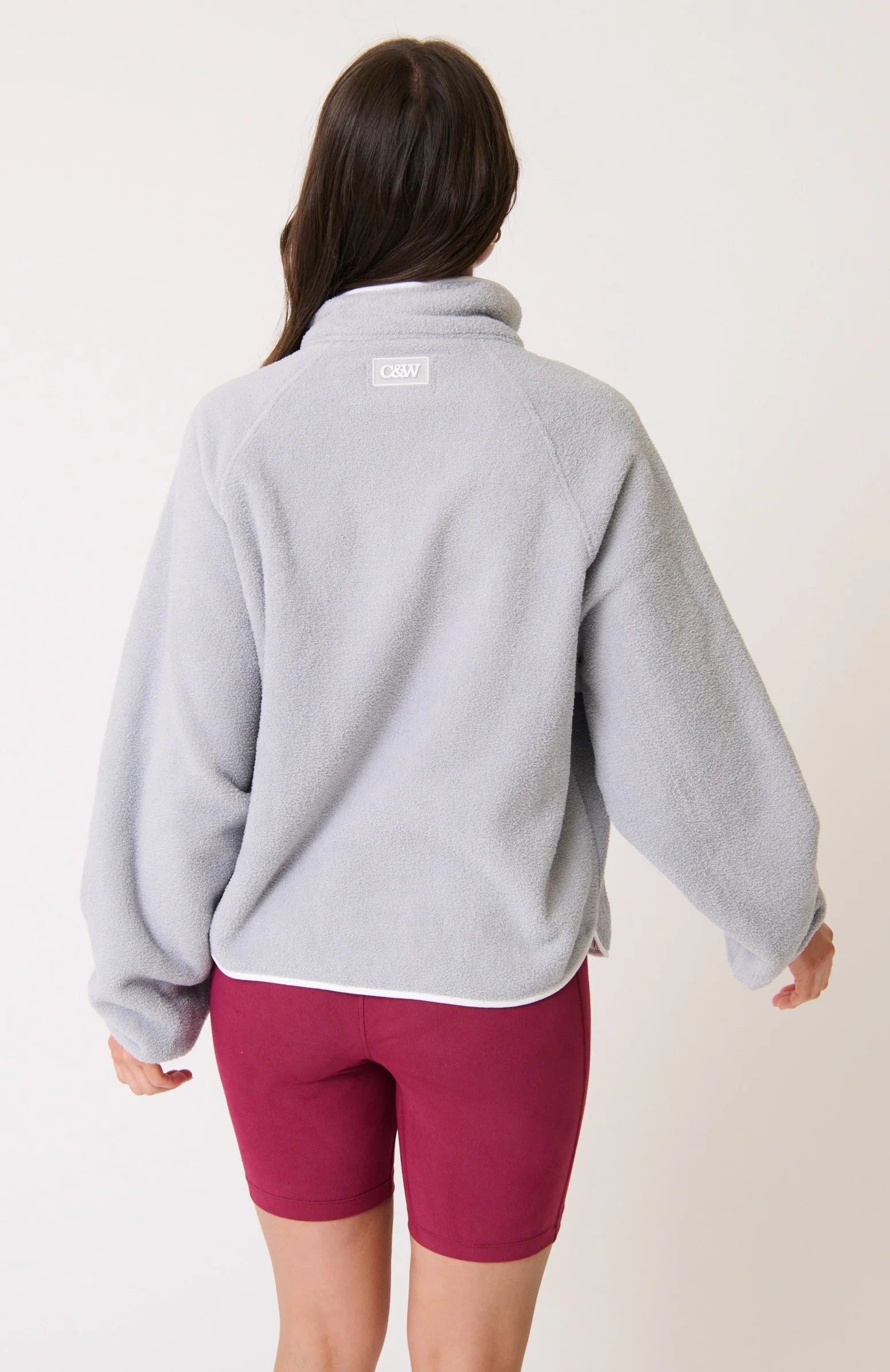 Plum coloured Tia Bike shorts by Cartel and Willow