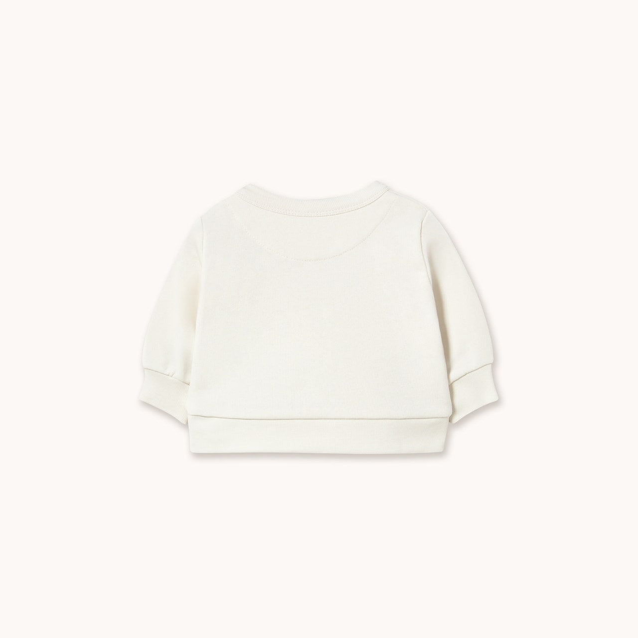 Back view of Tiny & Tiny Baby Sweatshirt - Off-White | Tiny Cottons