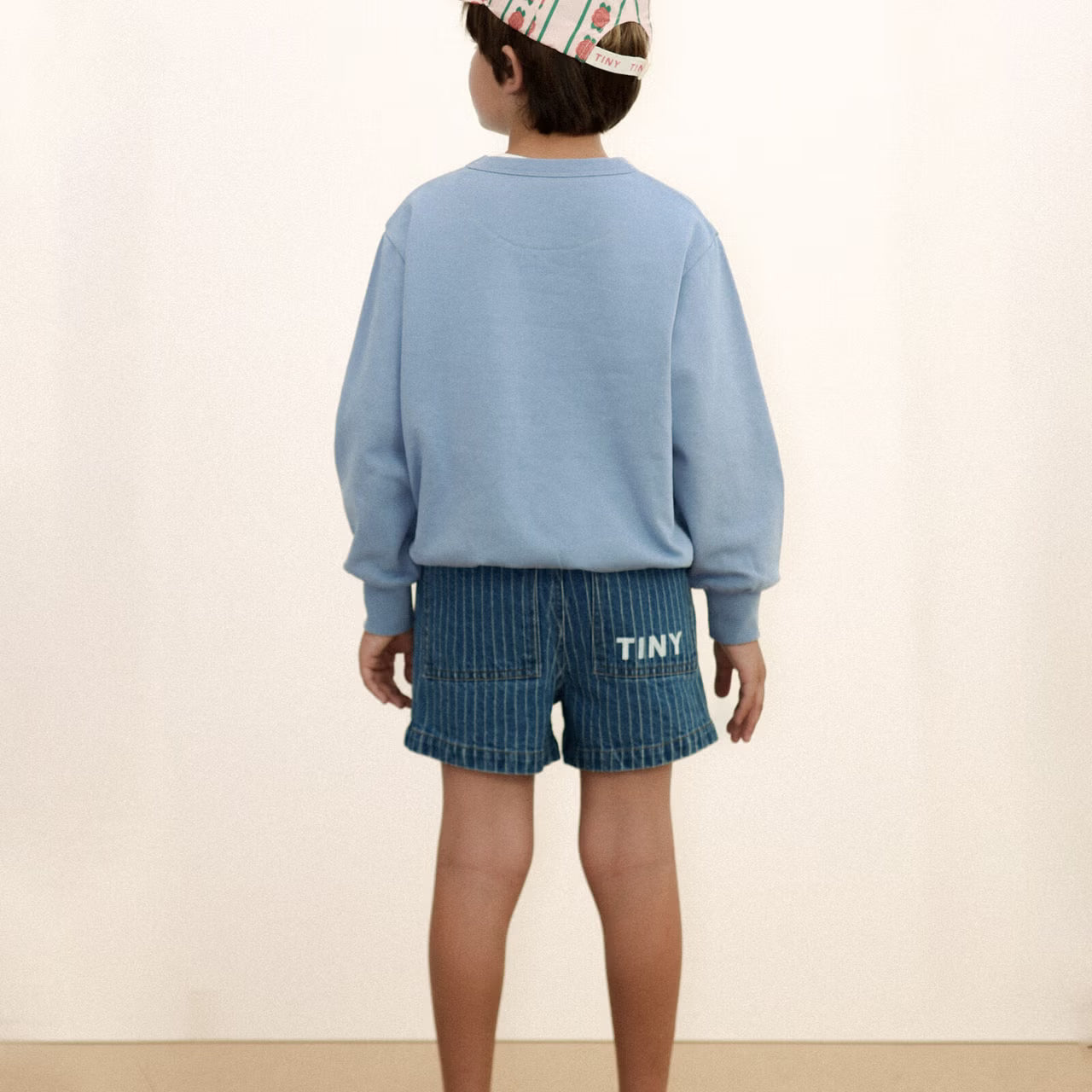 back view of Tiny Dog Graphic Sweatshirt - Grey | Tiny Cottons