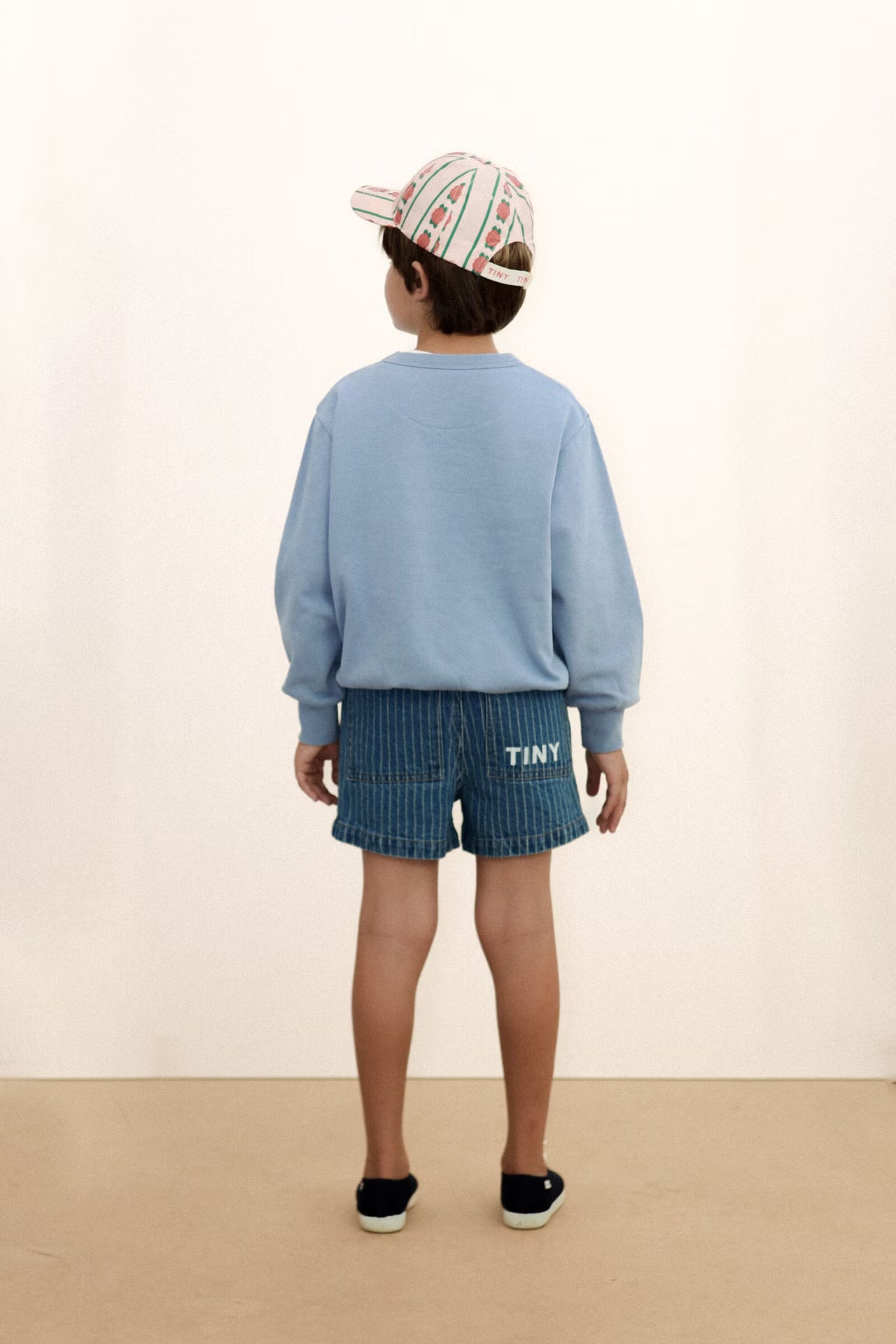 back view of Tiny Dog Graphic Sweatshirt - Grey | Tiny Cottons