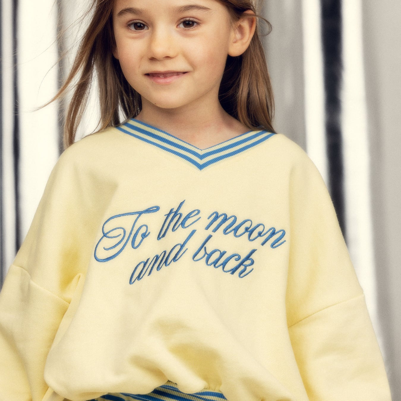 To the Moon Sweatshirt in yellow by mini rodini