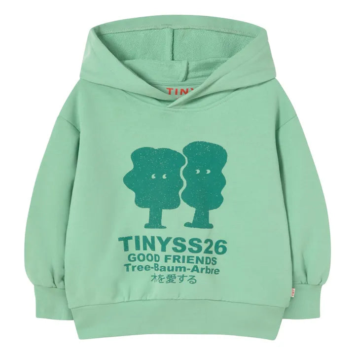 Trees Graphic Hoodie – Washed Emerald by Tiny Cottons