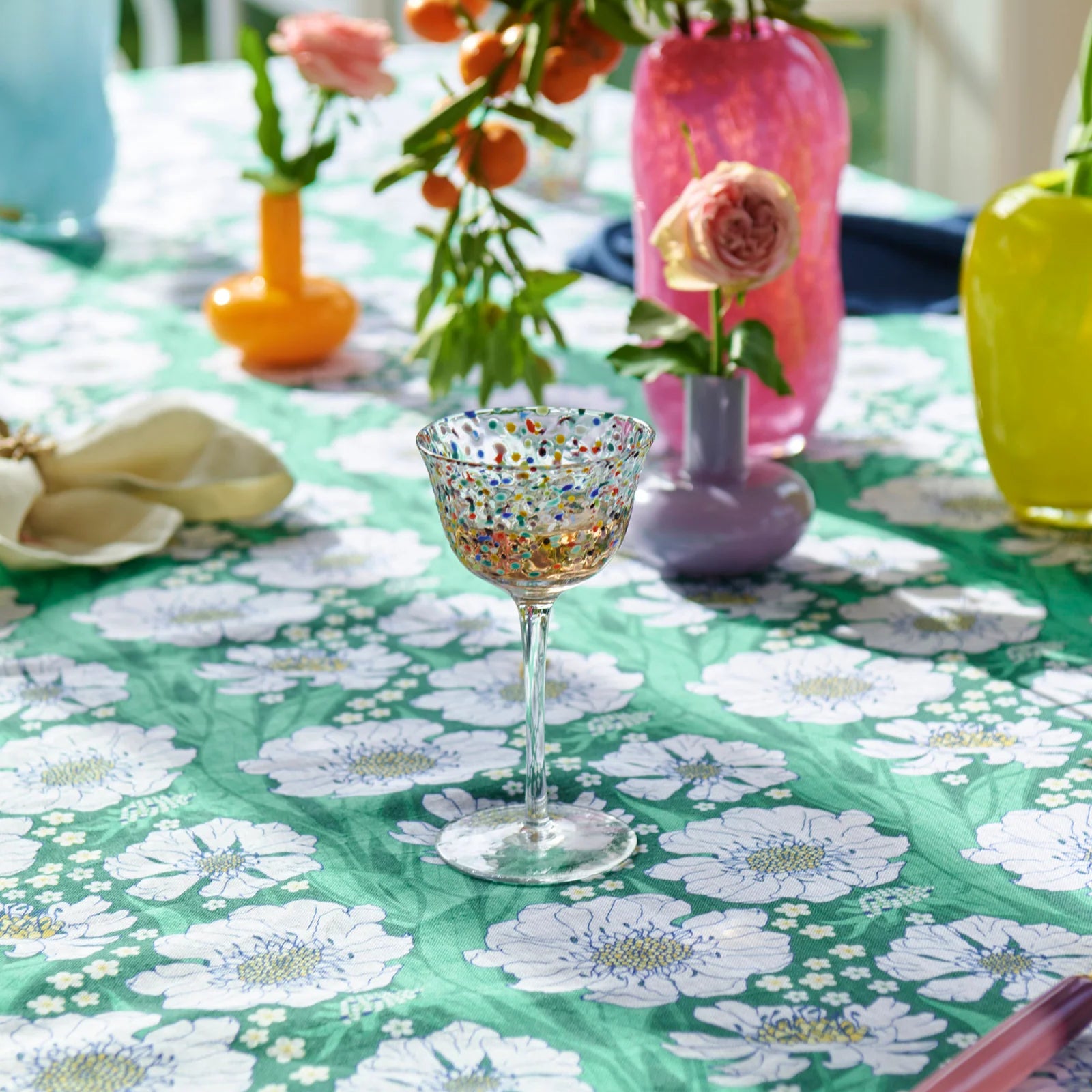 Tumbling flowers tablecloth by Kip and Co