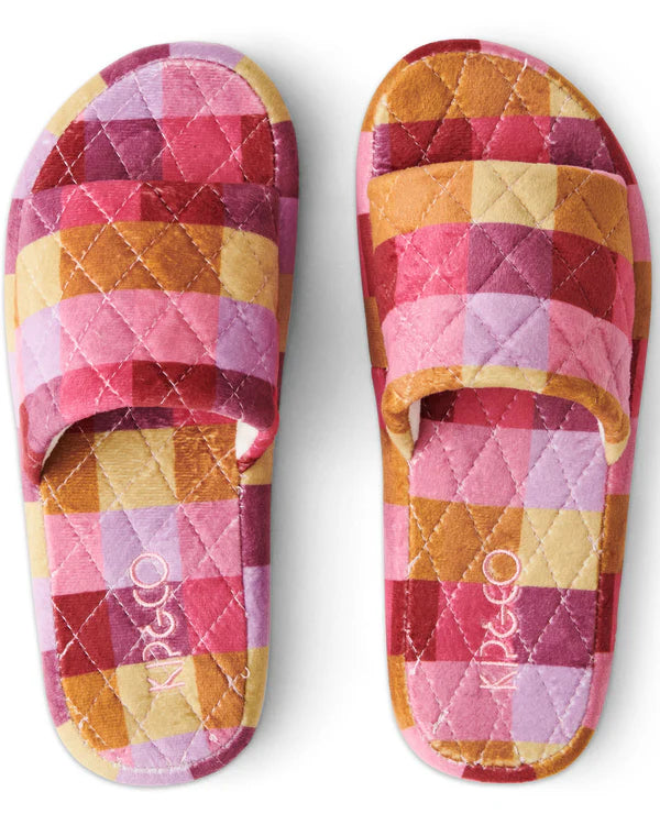 Tutti Frutti Quilted Velvet Adult Slippers By Kip & Co