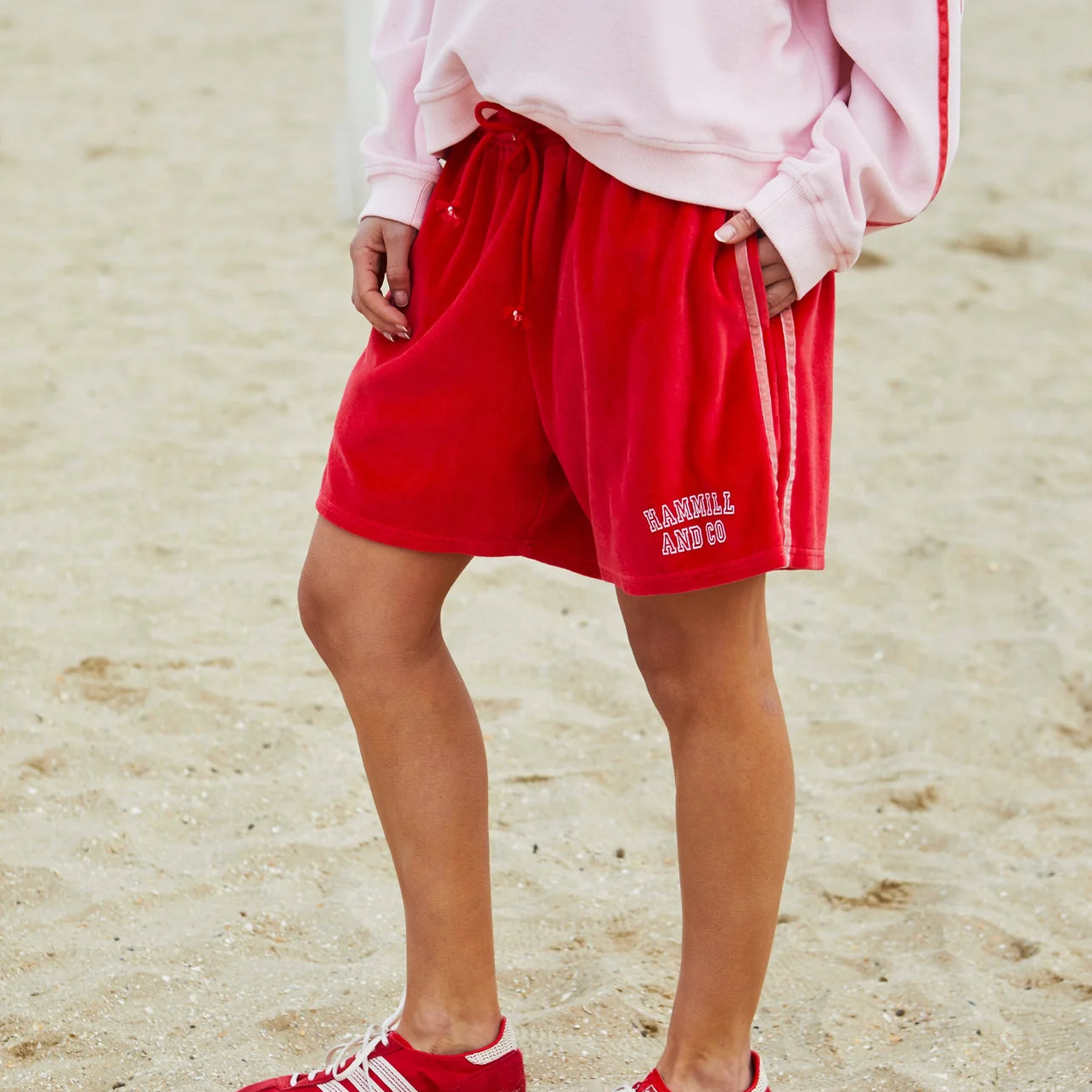 Urban Velour Short - Red/Pink | Hammill & Co
