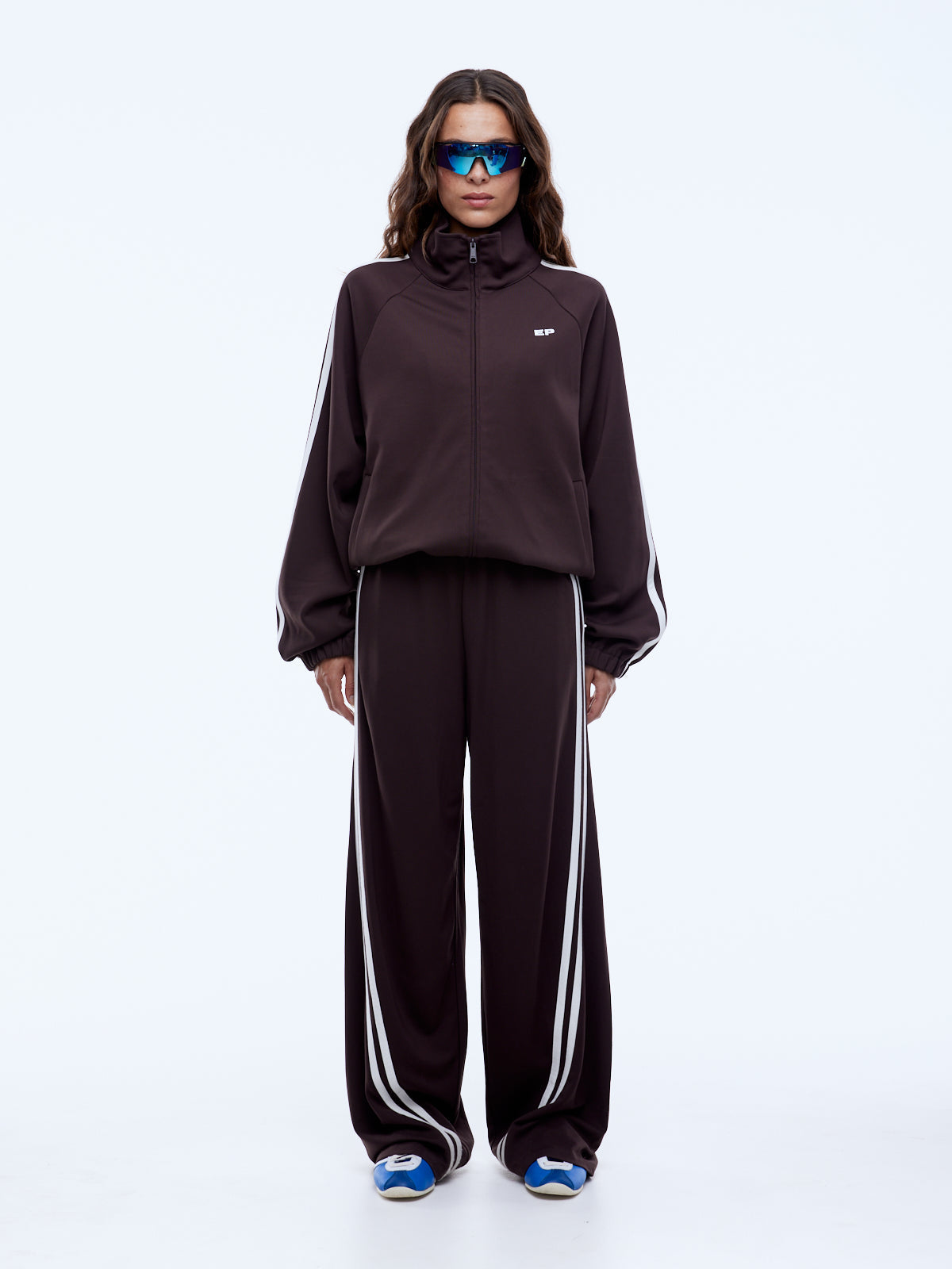 Valentina Zip Thru Cocoa by Ena Pelly relaxed fit utility jacket in smooth rayon blend